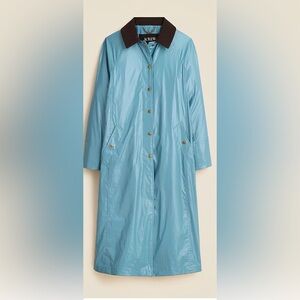 J. Crew BlueShiny Long Barn Jacket Size XS